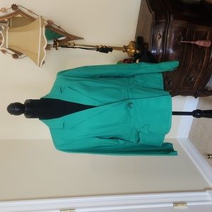 CAbi Jelly Bean Verde Blazer Jacket Kelly Green Large 5097